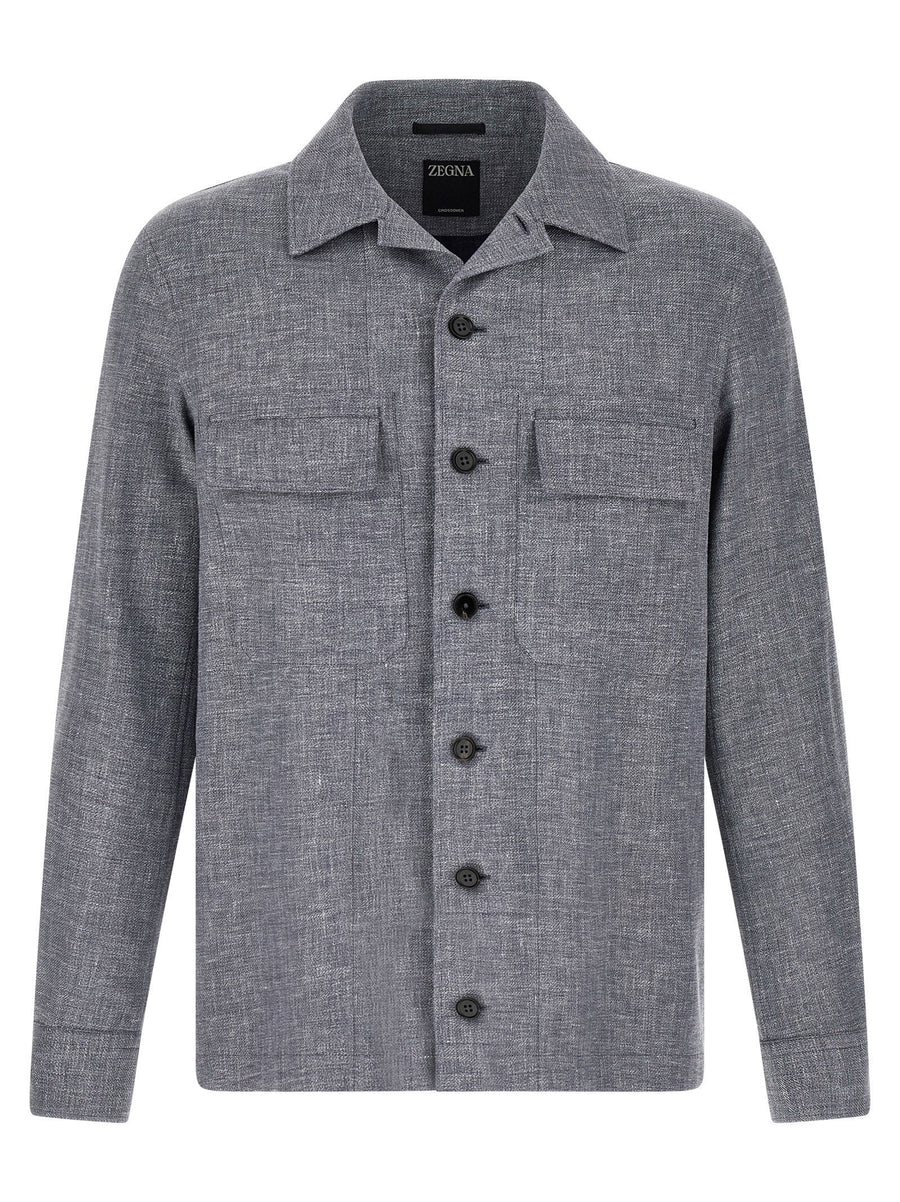 Zegna Crossover Overshirt — Gray