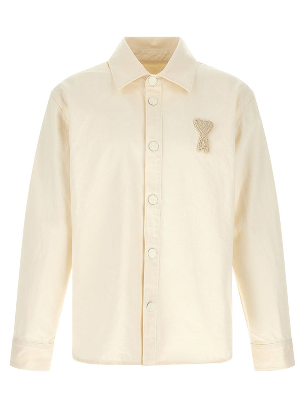 Ami Paris overshirt in cream