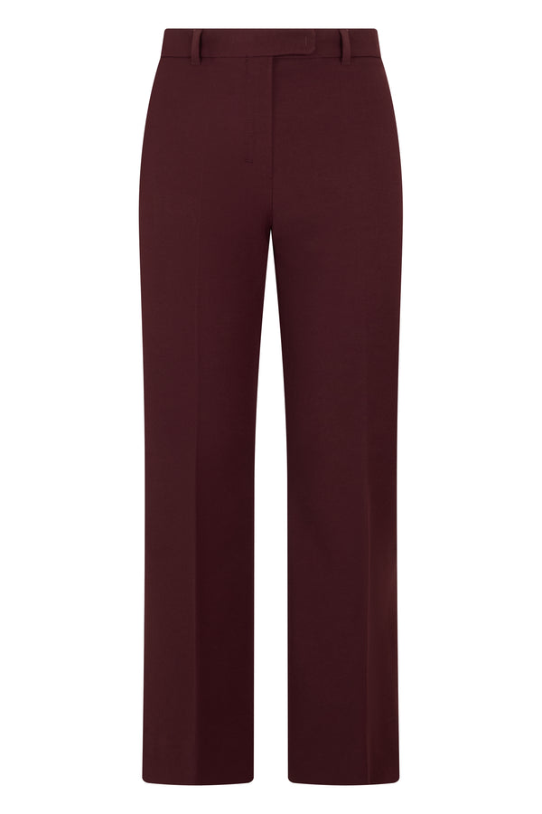 Straight Trousers Umanita Dark Ruby Cotton