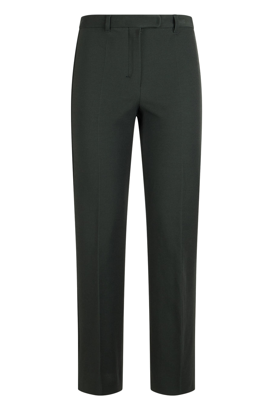 Straight Trousers Umanita Dark Emerald Cotton