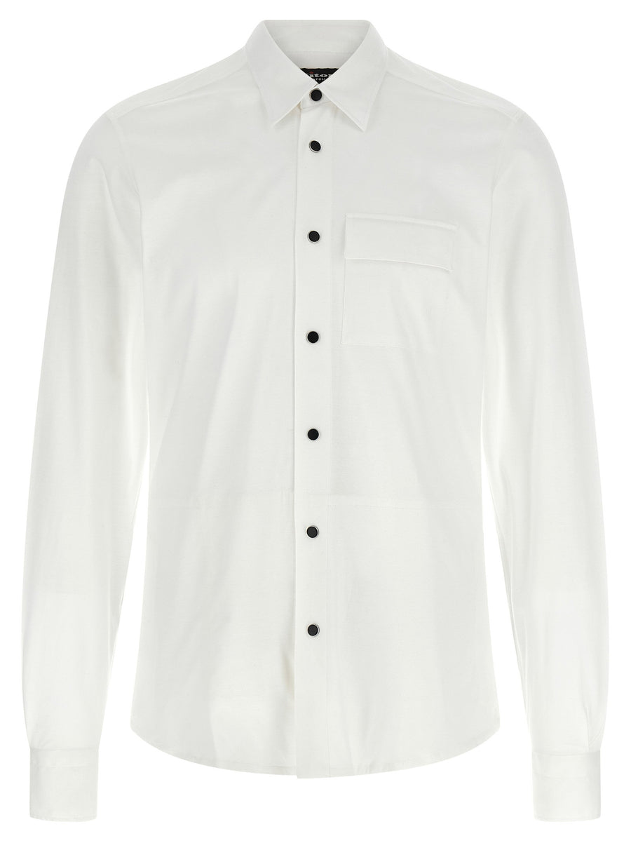 Kiton Cotton Casual Shirt — White
