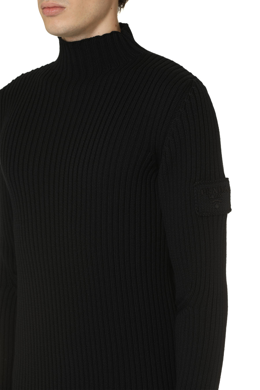 Virgin Wool Turtleneck Sweater Black