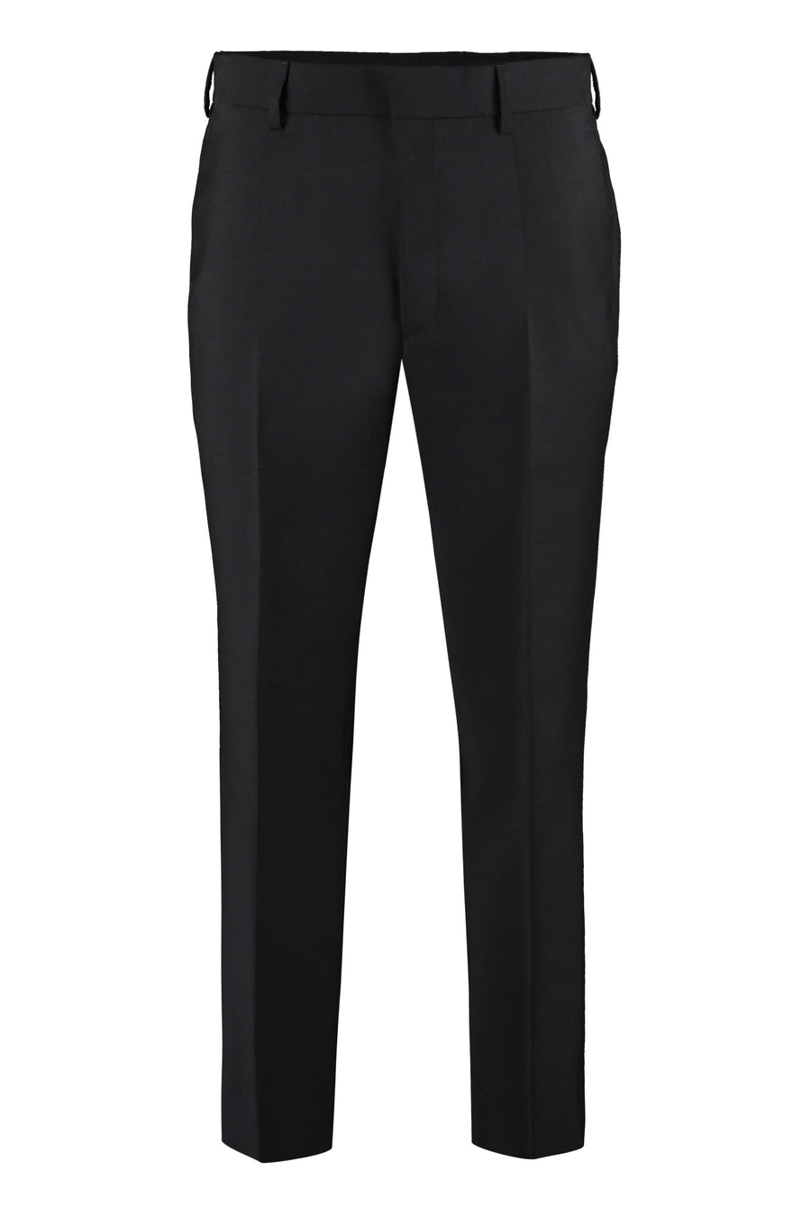 Mohair-Wool Blend Trousers Black