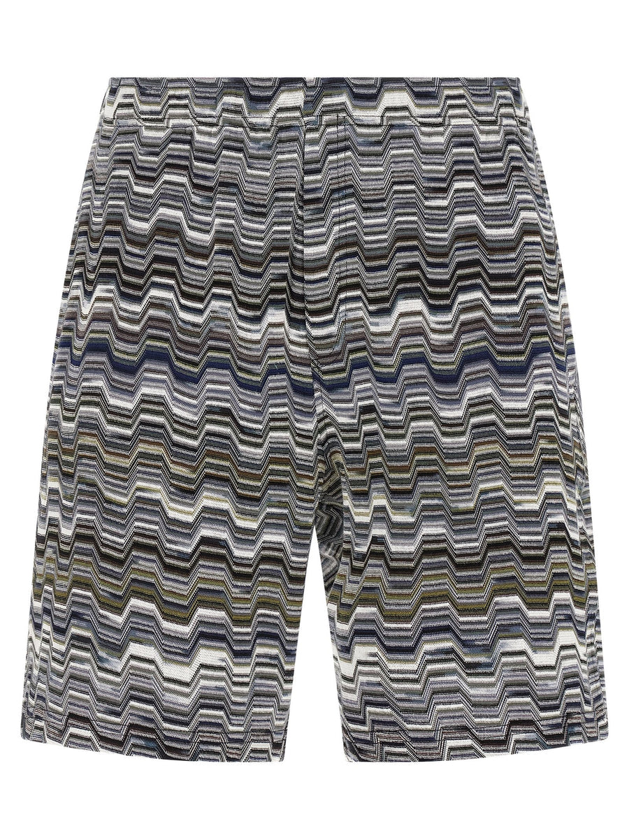 Missoni Irregular Zigzag Jacquard Bermuda Shorts — Charcoal