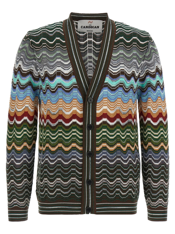 Missoni شيفرون آند سترايب كارديغان — أخضر