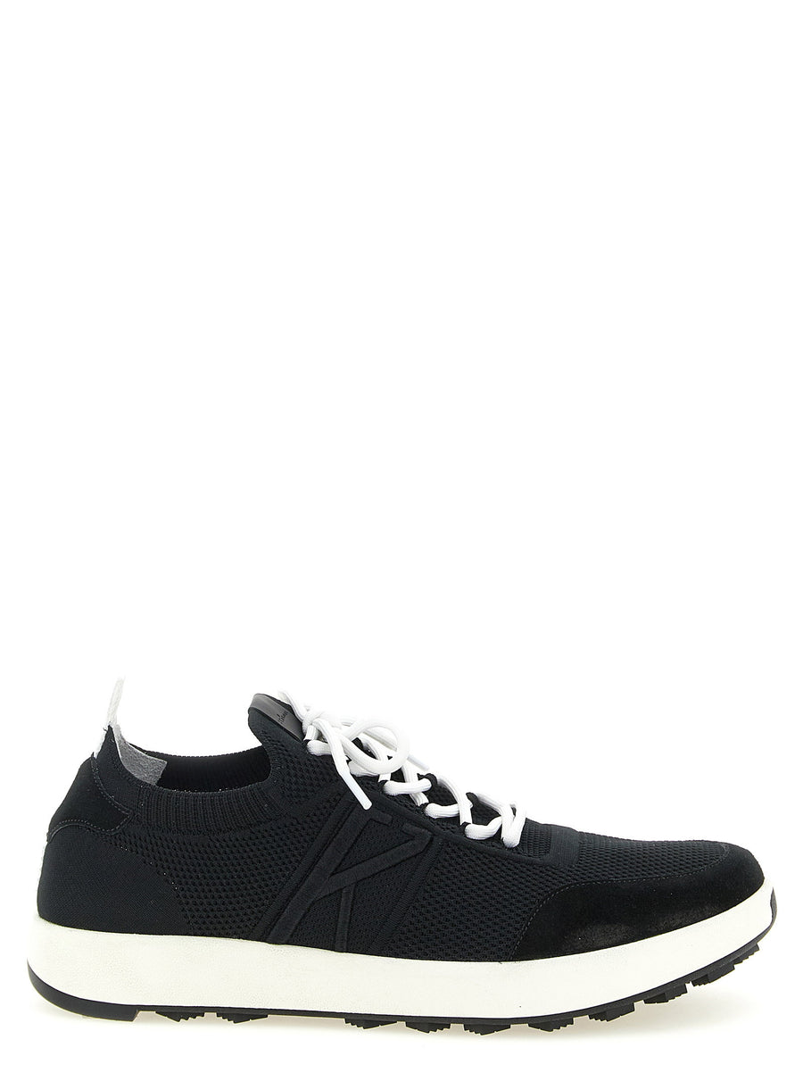Kiton Technical Cotton Sneaker — Black