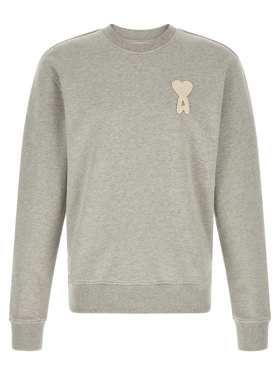 Ami Paris Amis De Coeur Sweatshirt — Gray