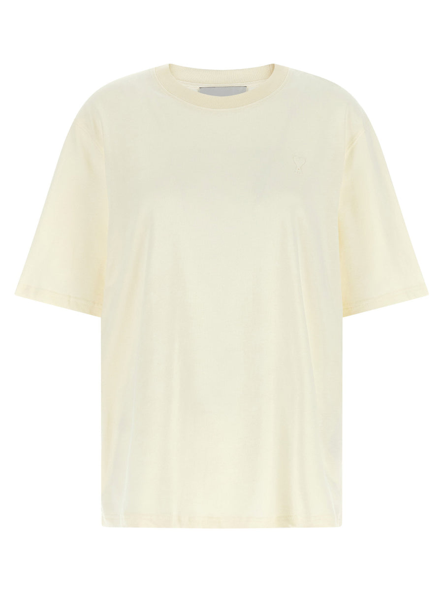 Ami Paris Heavy Cotton T-shirt — Cream