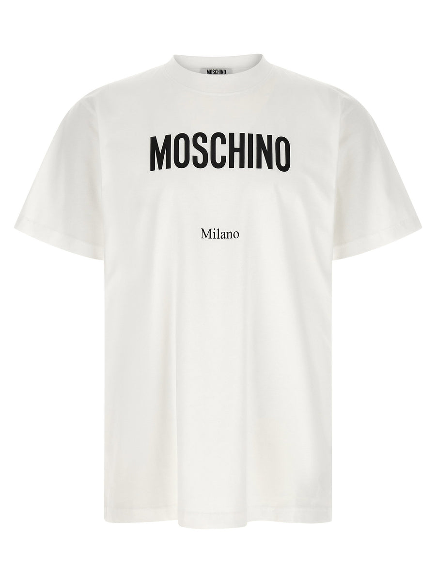 Moschino Logo-Printed Cotton T-shirt — White