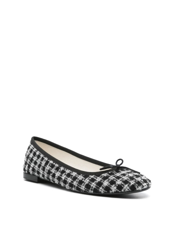 Repetto Tweed textile ballet flat in black