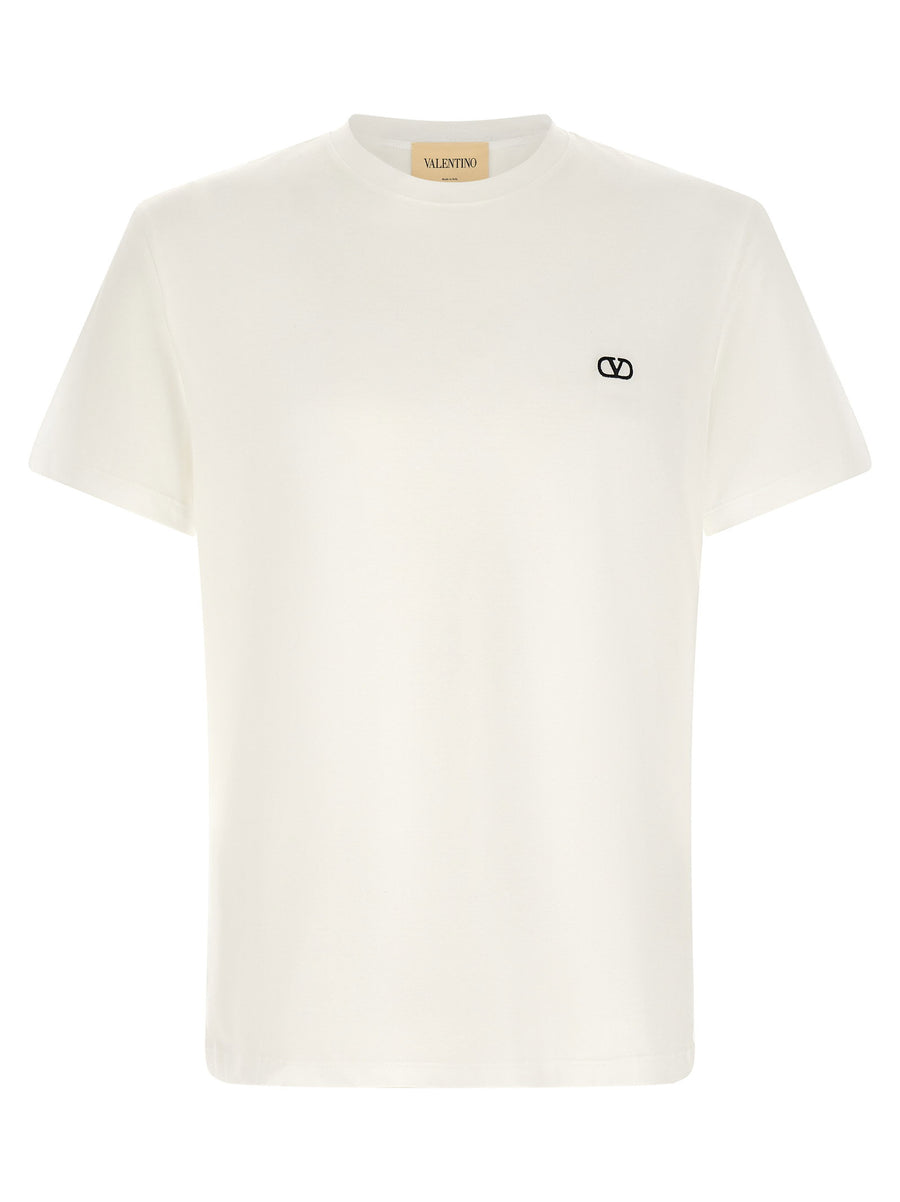 Valentino Garavani Vlogo Signature Embroidered T-Shirt — White