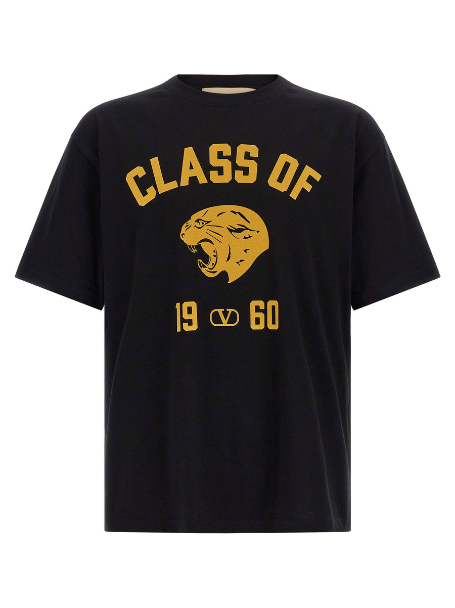 Valentino Garavani Panther-Print T-shirt — Black