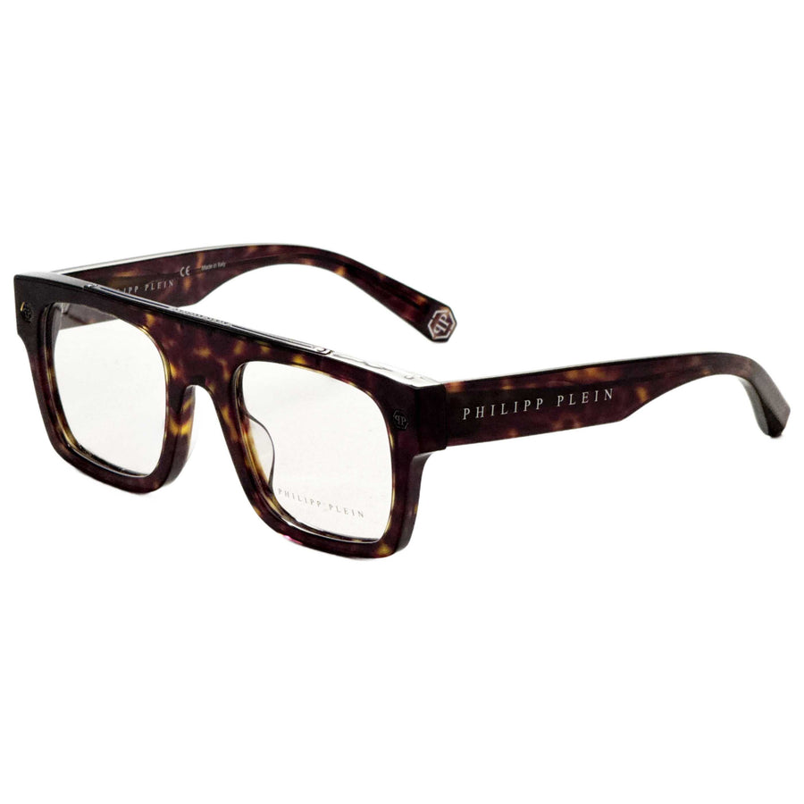 Preloved - Philipp Plein Mens 52mm Shiny Dark Havana Eyeglasses Vpp056w520722 One Color