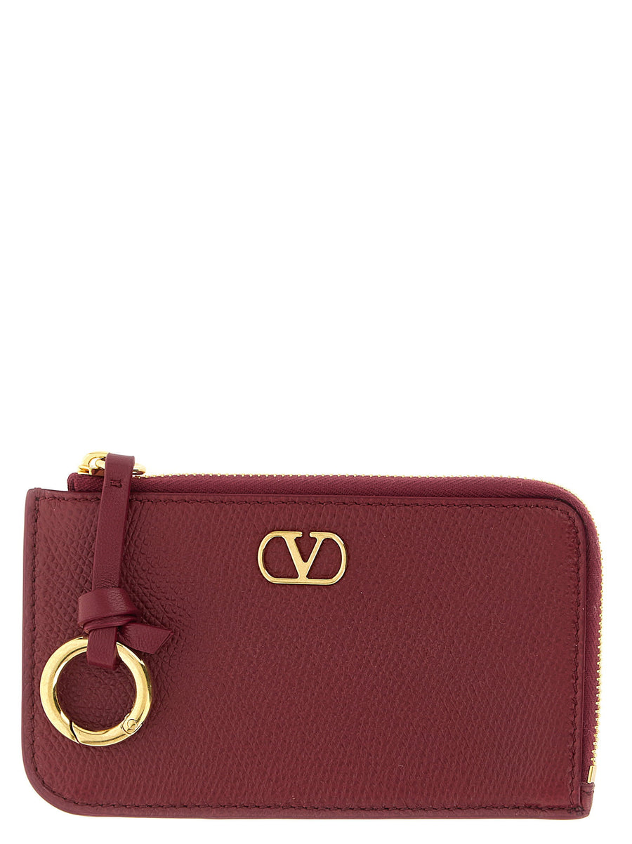 Valentino Garavani Card Case — Burgundy