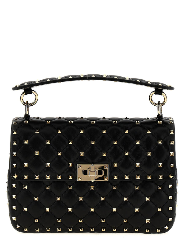 Valentino Garavani Rockstud حقيبة سبايك كتف — أسود