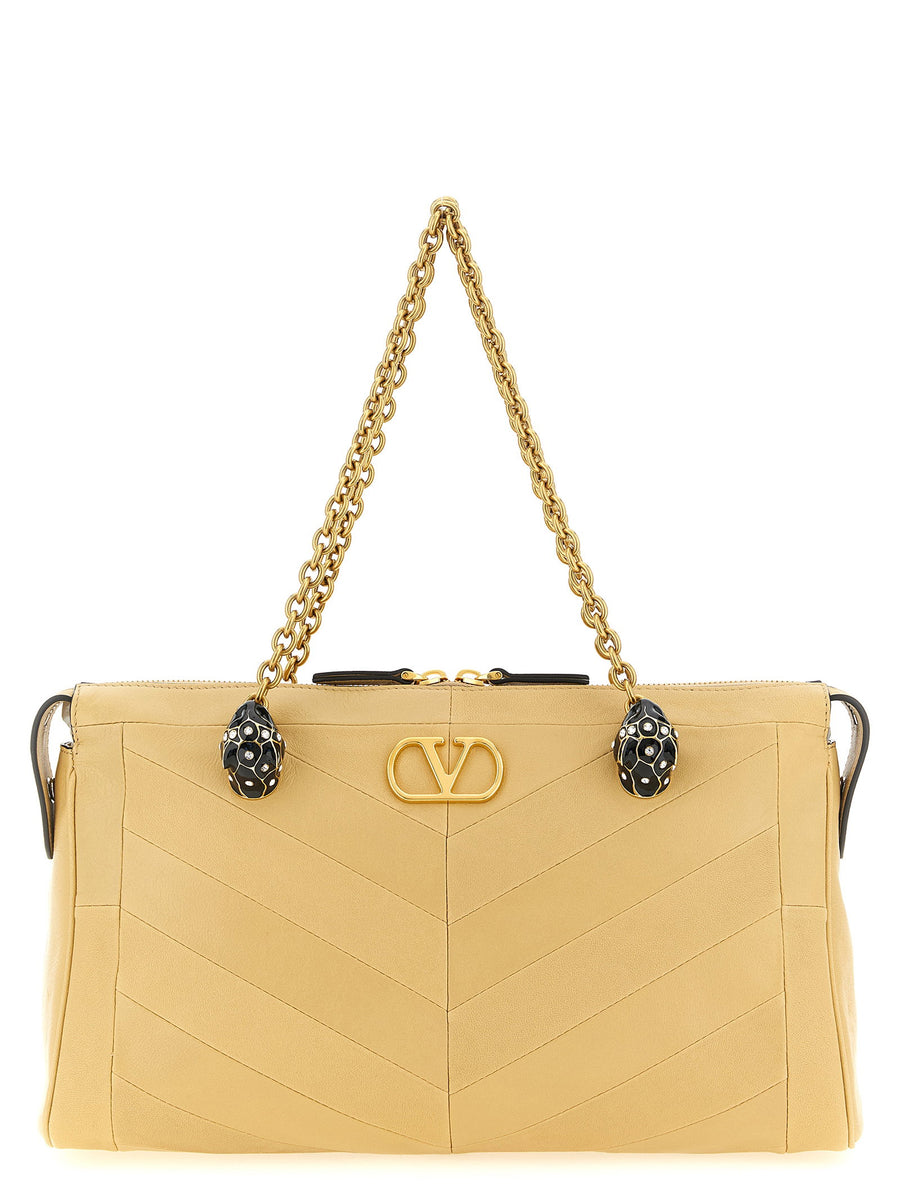 Valentino Garavani Panthea Shoulder Bag — Yellow