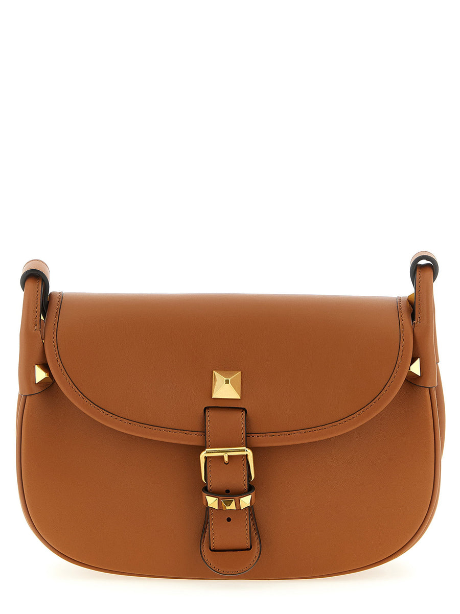 Valentino Garavani Flaneuse Shoulder Bag — Cognac