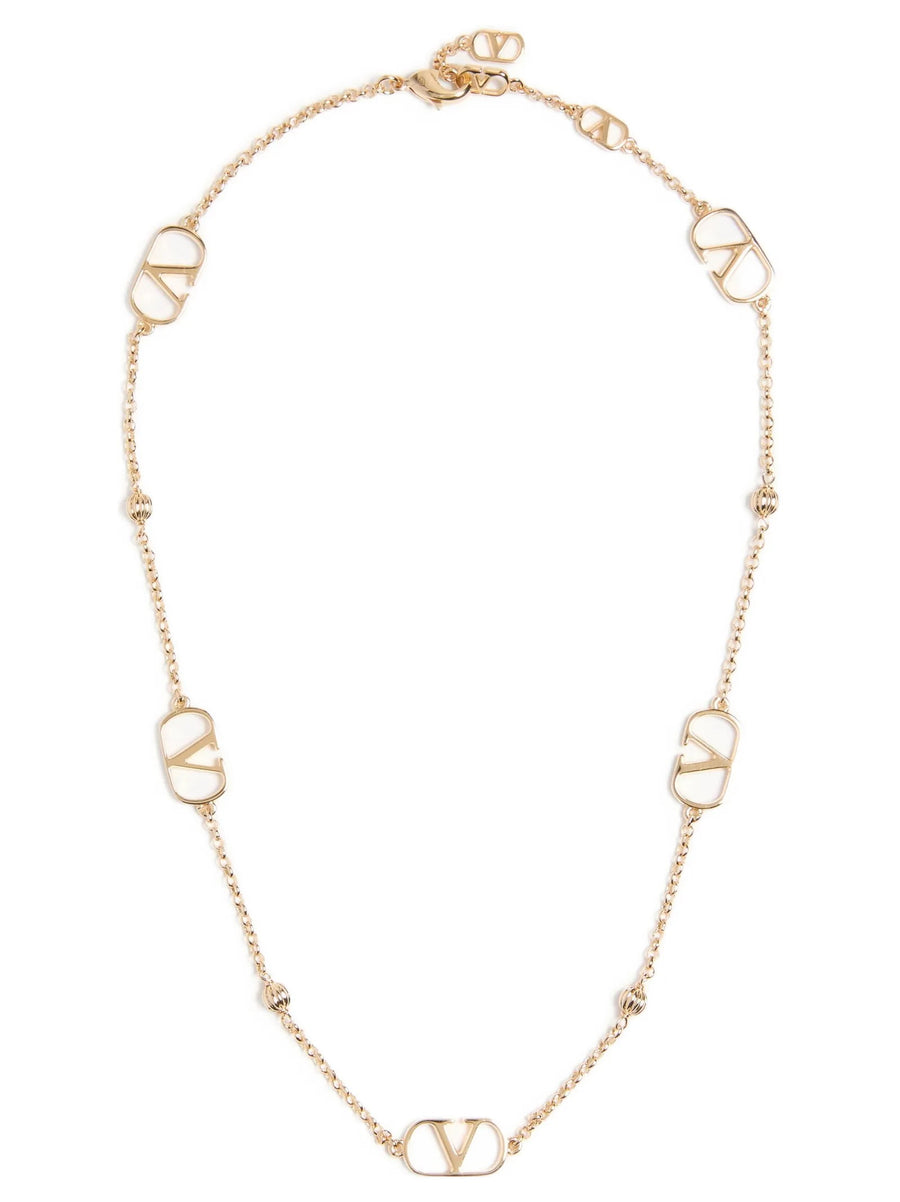 Valentino Garavani Vlogo Necklace — Gold