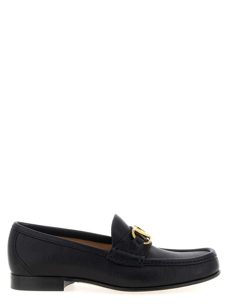 Valentino Garavani Buffalo Leather Loafer — Black
