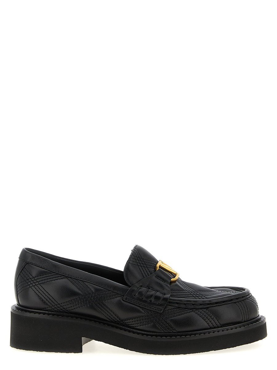 Valentino Garavani Quilted Leather Loafer — Black