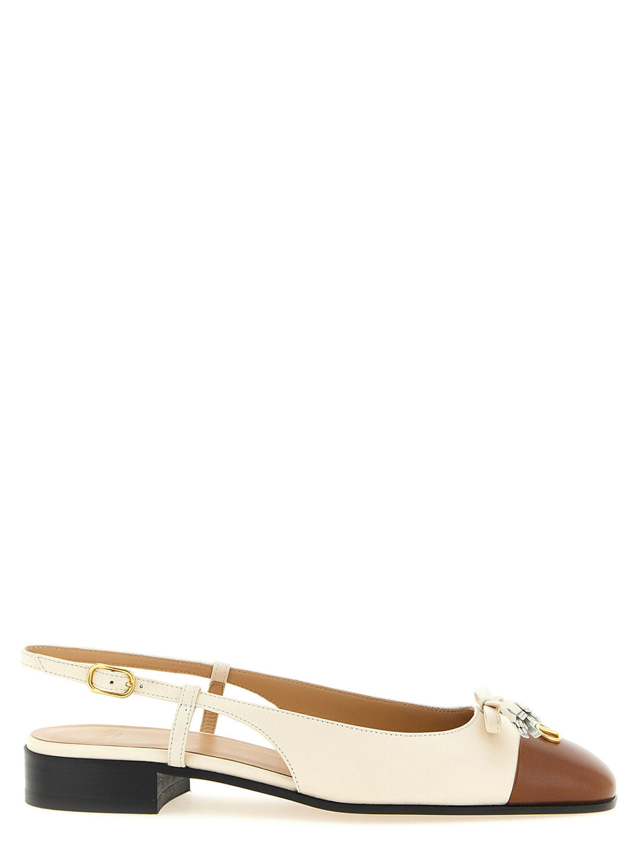 Valentino Garavani Valet du Roi Ballet Flat — Cream