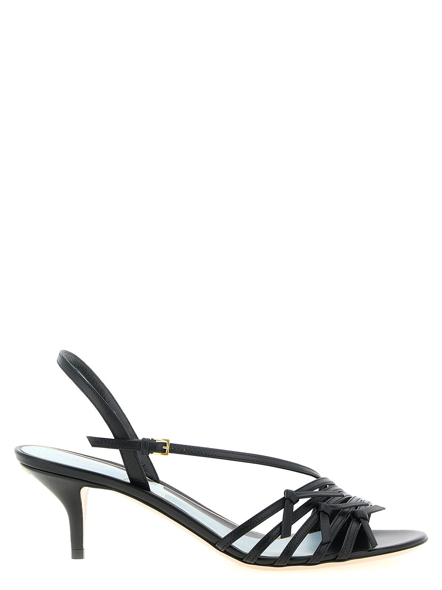 Valentino Garavani Nodine Heel Sandal — Black