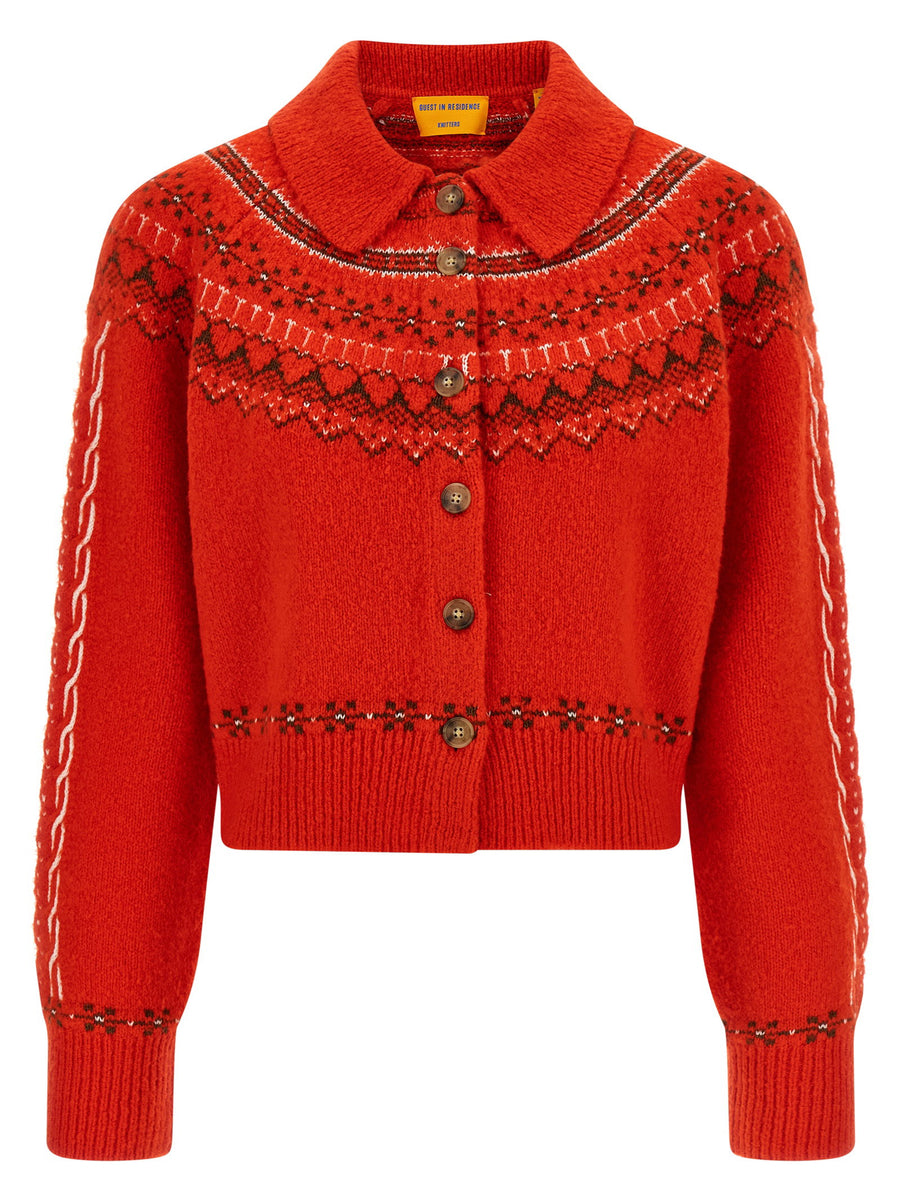Guest In Residence Cardigan — Red
