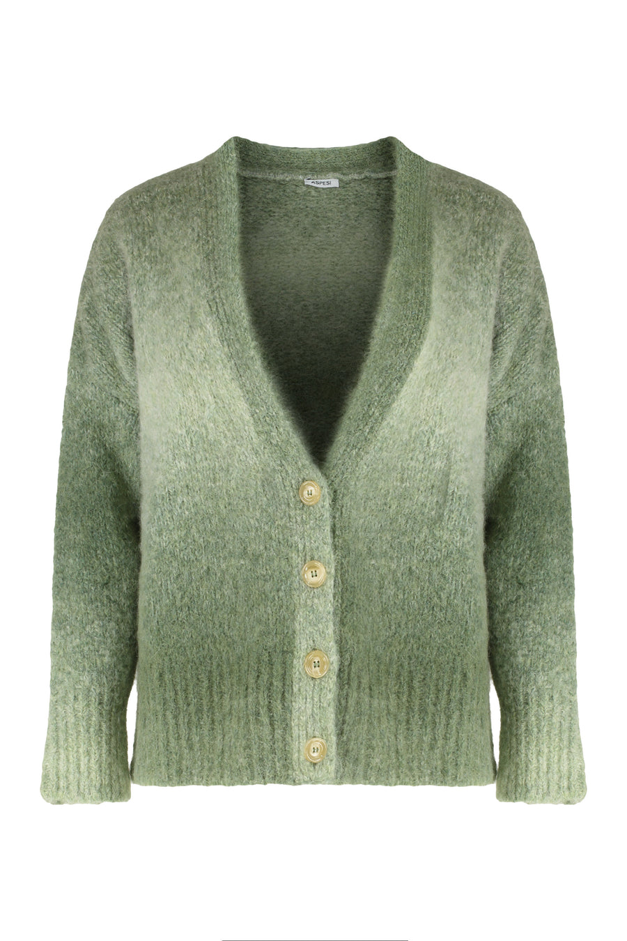 Cardigan Alpaca Blend Green Wool Cardigans