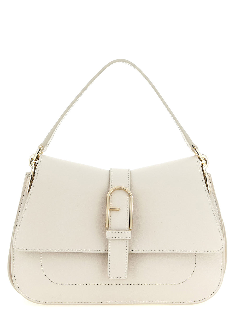 Furla Flow M Shoulder Bag — Cream