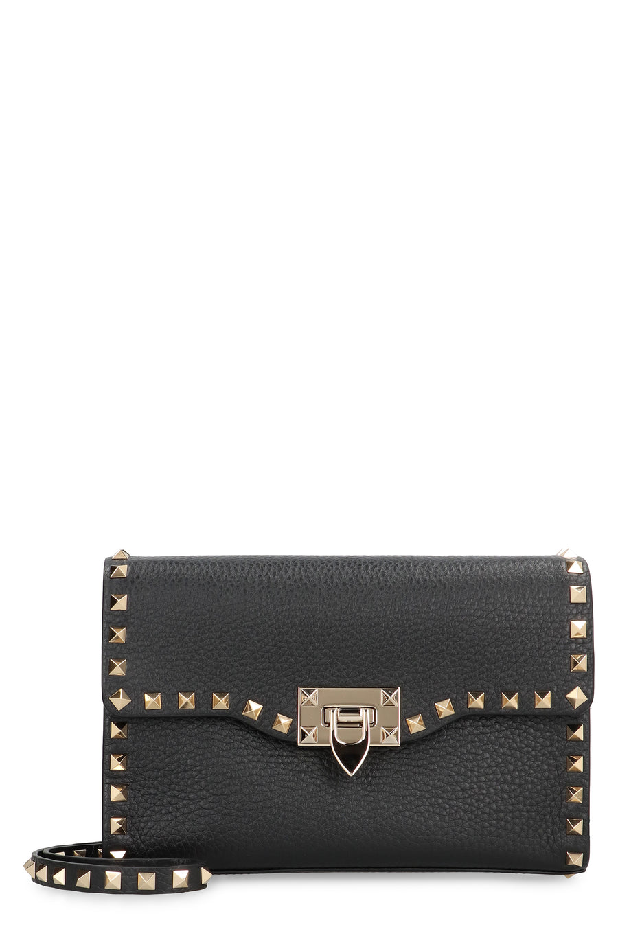 Valentino Rockstud Small Leather Crossbody Bag Black Calf Shoulder