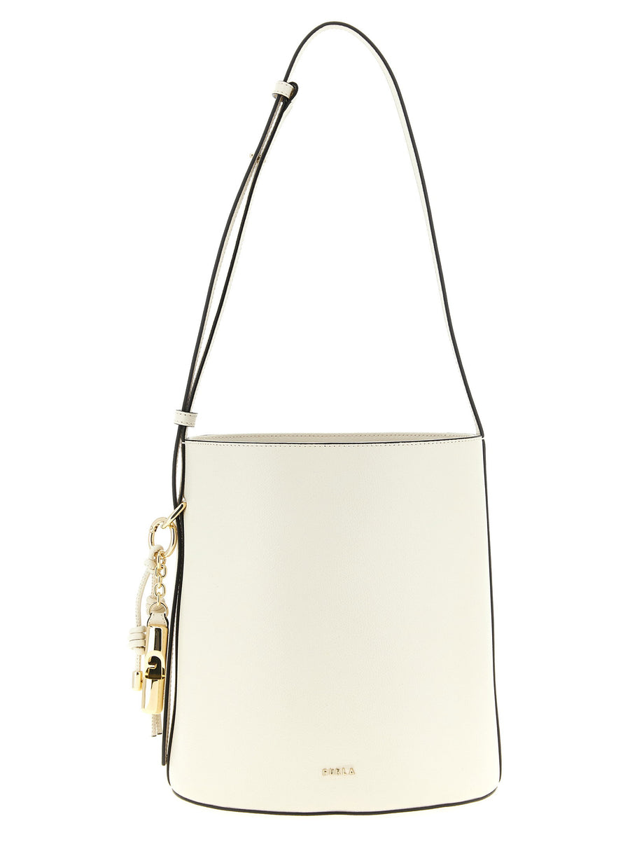 حقيبة دلاء Furla — باللون الكريمي