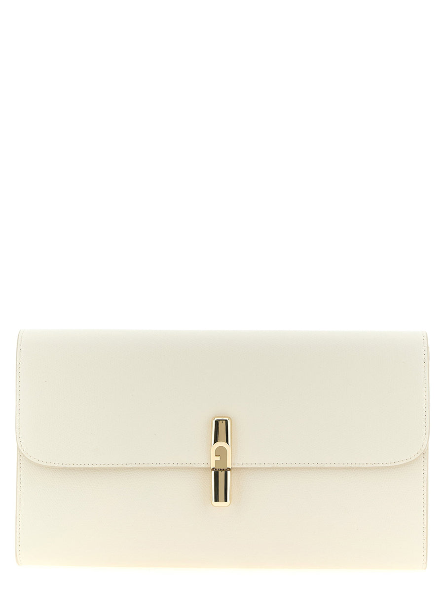 Furla Iride Clutch — Cream