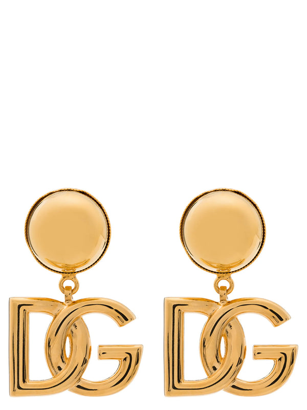 Dolce & Gabbana شعار DG بوب أقراط — ذهبي
