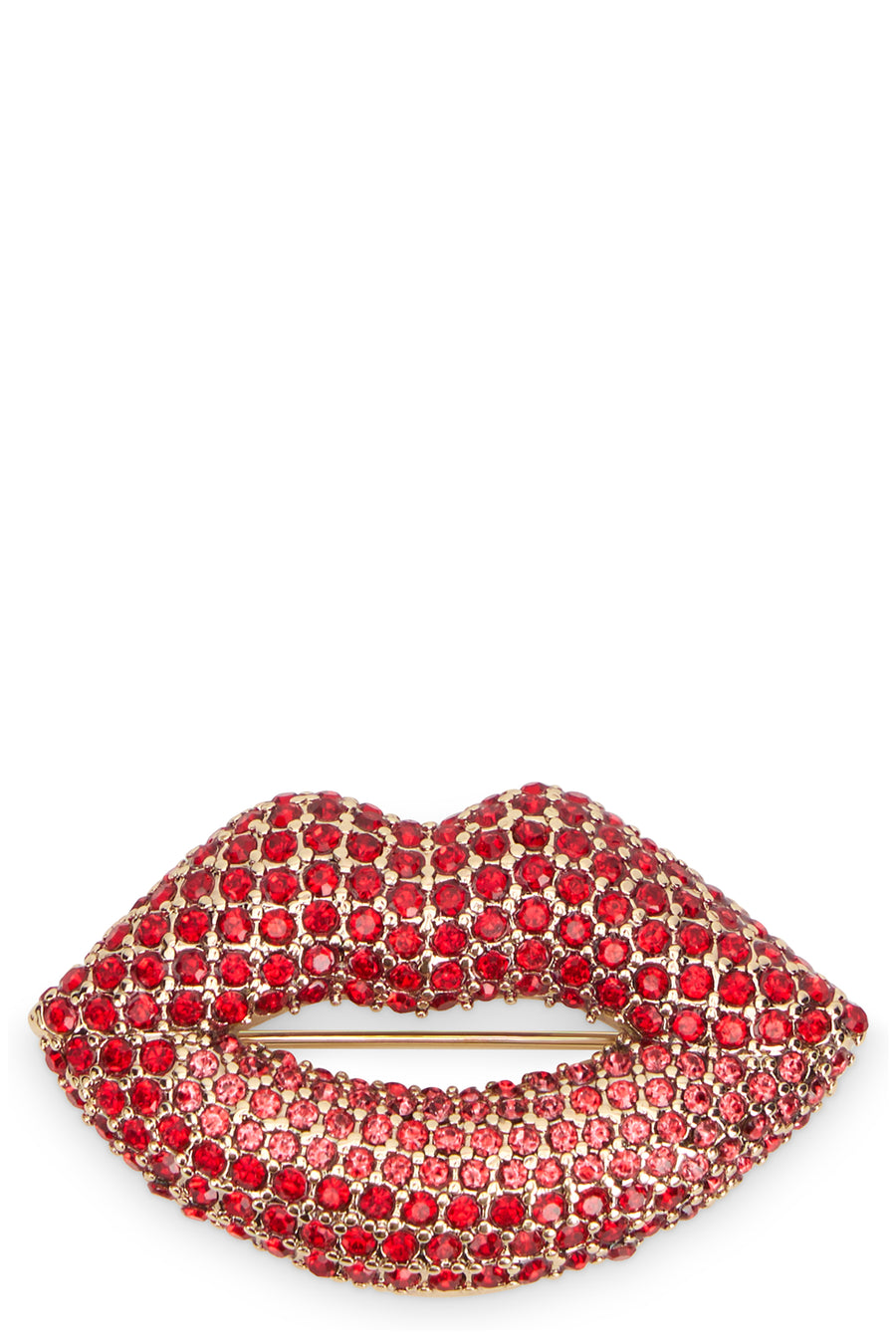 Metal Lip Brooch Red Brooches & Pins