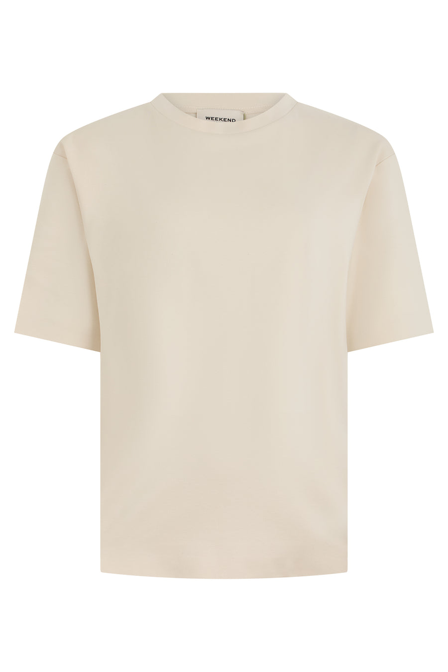 Crew Neck T-Shirt Cream Cotton T-shirts & Jerseys