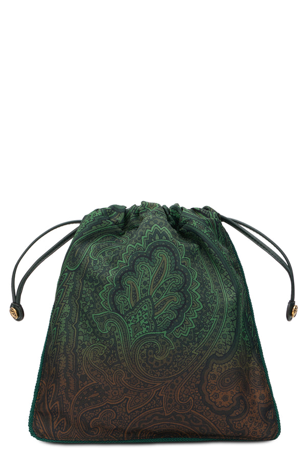 Pouch Bosa Green Nylon Handbags