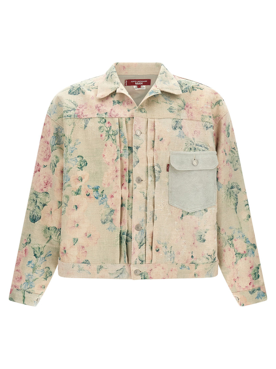 Junya Watanabe فستان جاكار جاكيت — كريمي