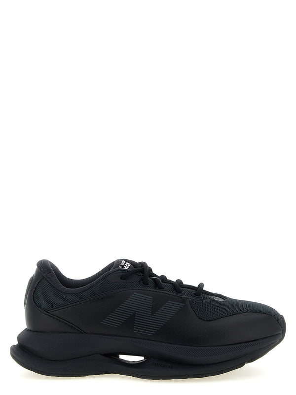 Junya Watanabe Leather and Mesh Sneaker — Black