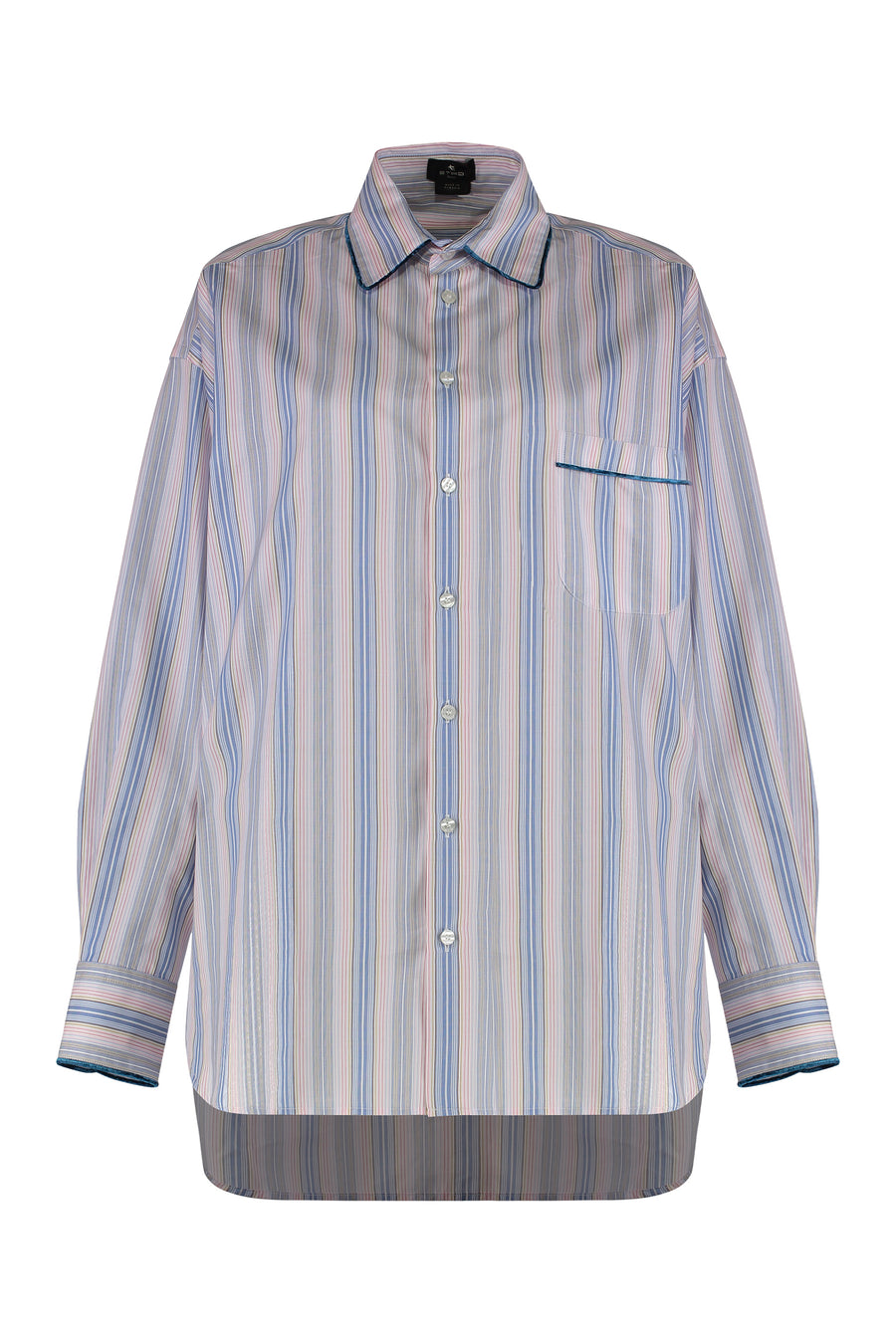 Light Blue Striped Cotton Shirt