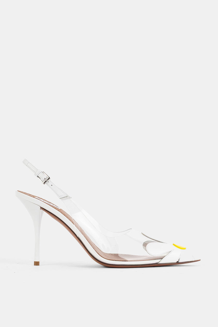 Maison AlaïA PVC upper heel in white