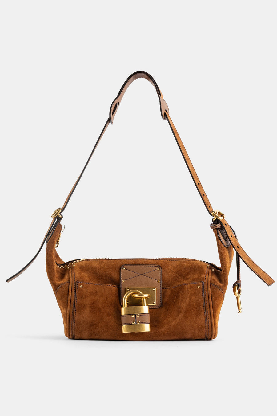 Chloé Suede calfskin shoulder bag in brown