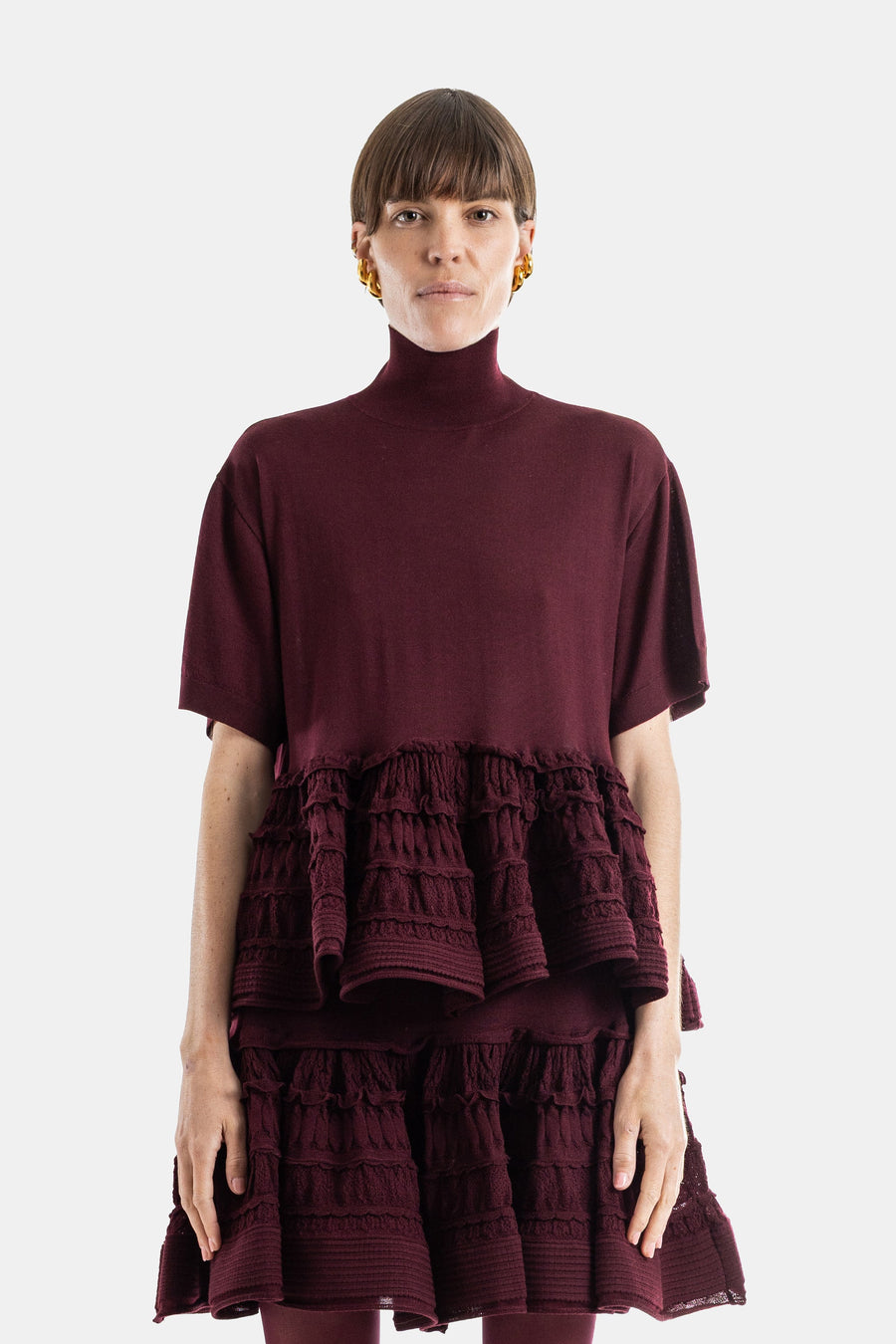 Maison AlaïA Wool tunic in red