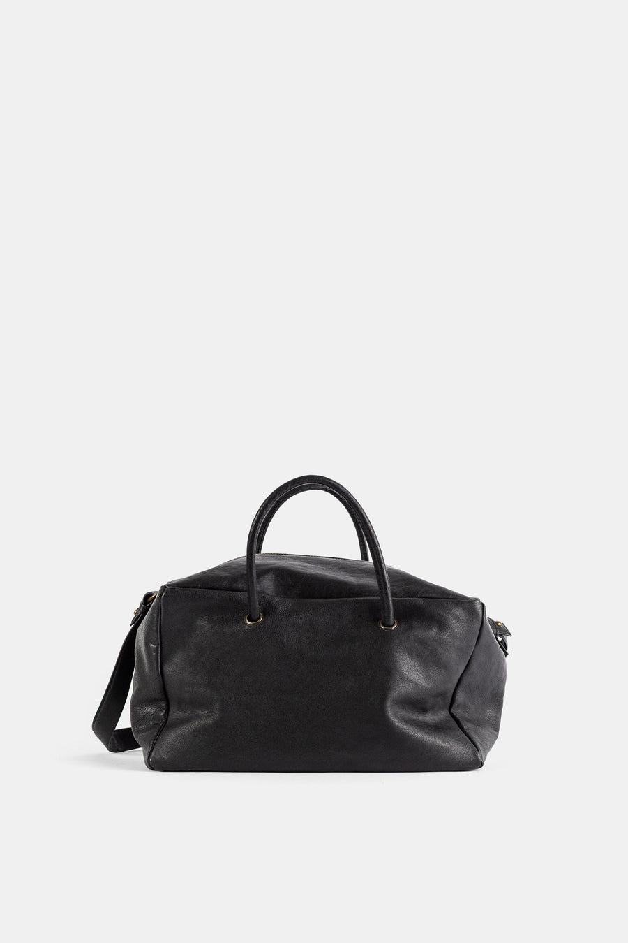 Bea Mombaers Black leather shoulder bag in black