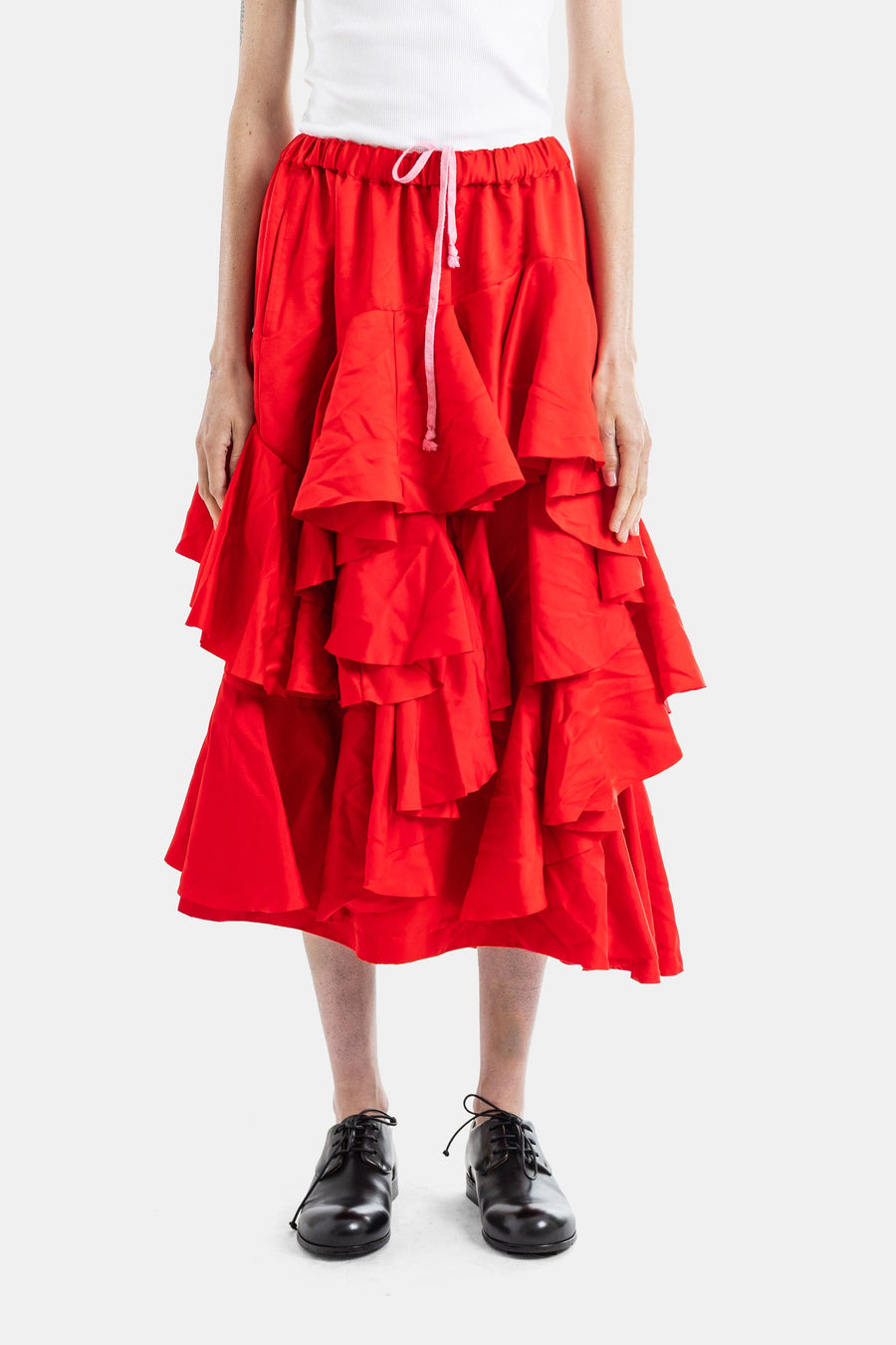 Comme des Garçons Taffeta skirt in red