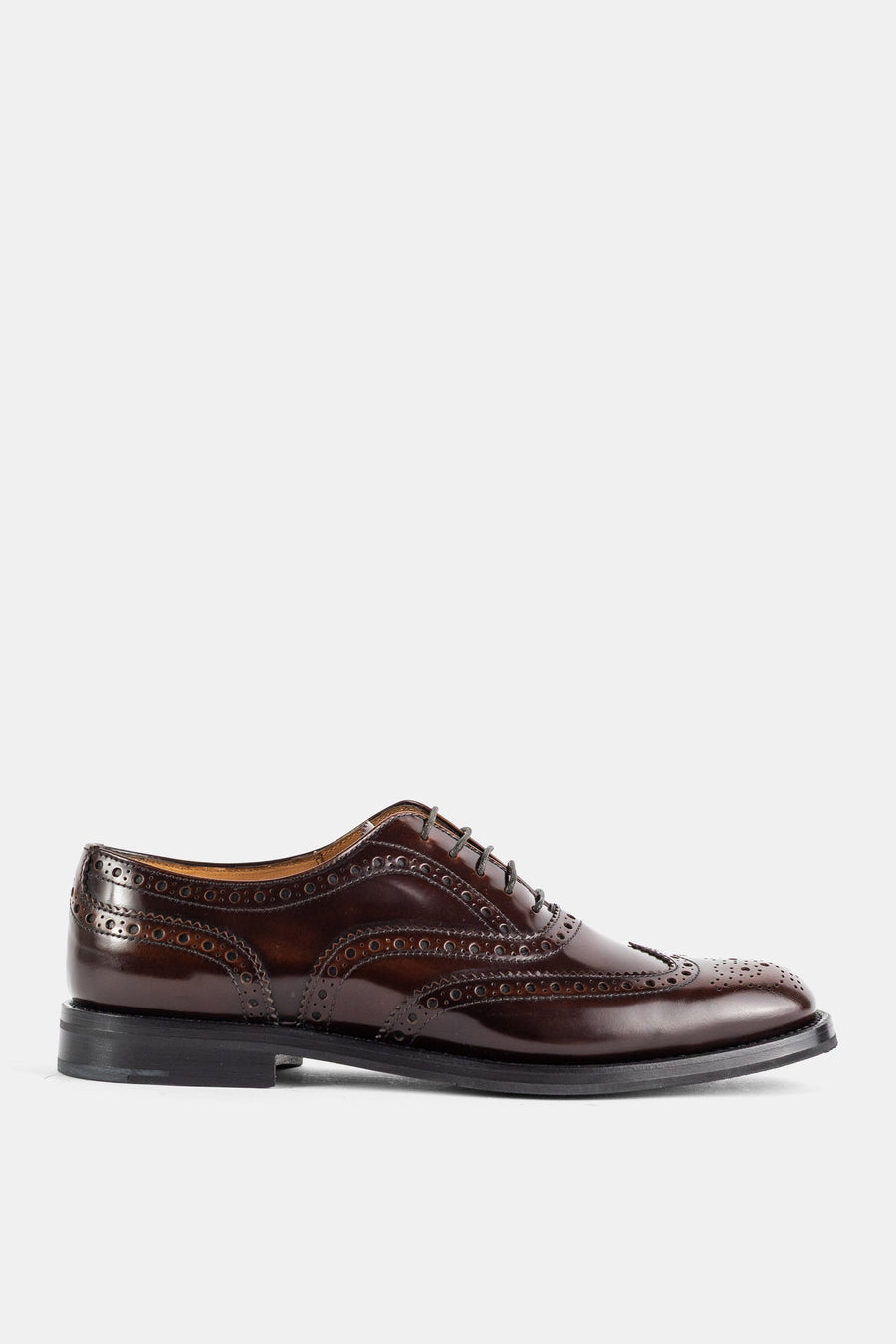 Church'S Polished fumé calfskin leather oxford in brown