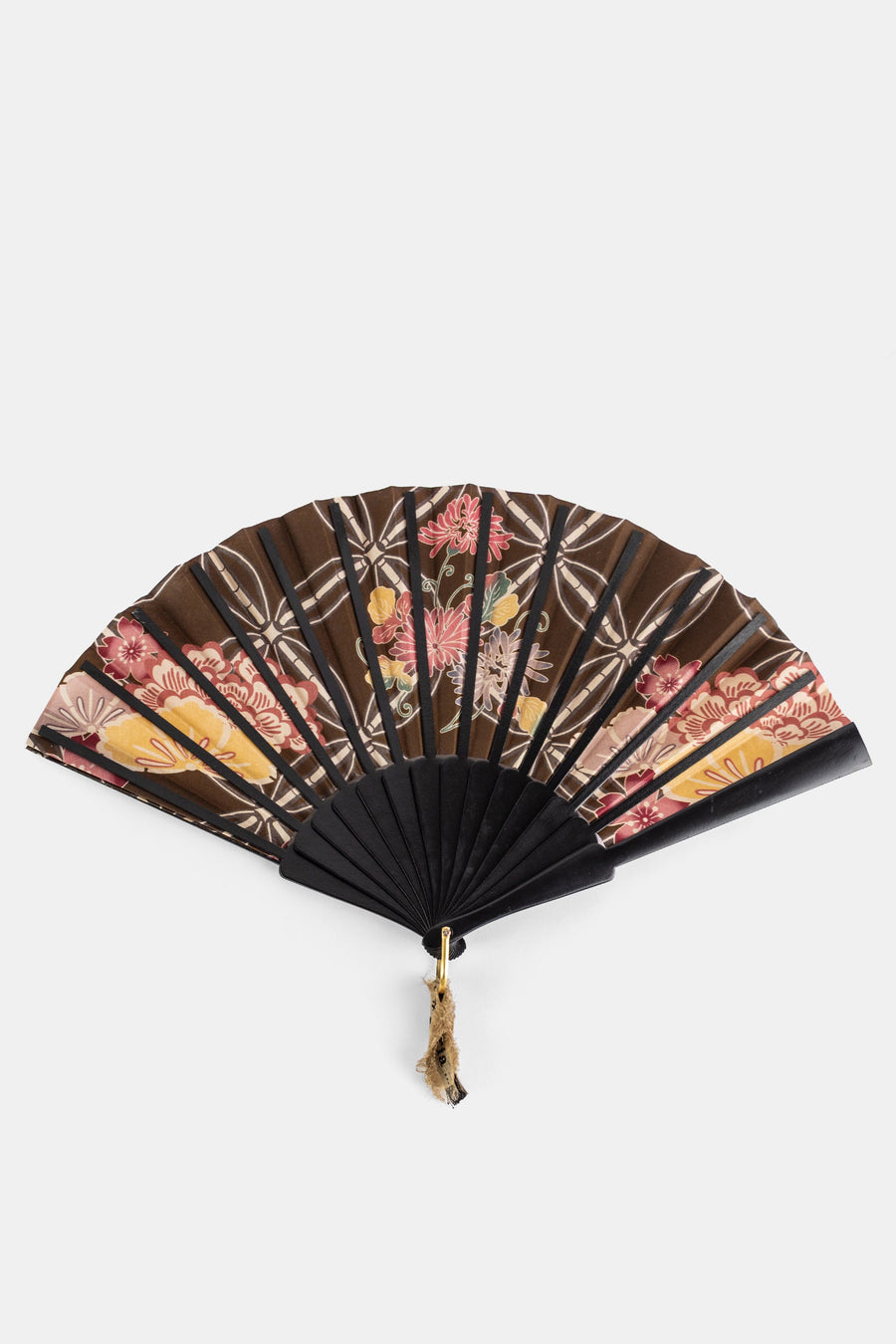 The House Of Lyria Cotton fan in brown