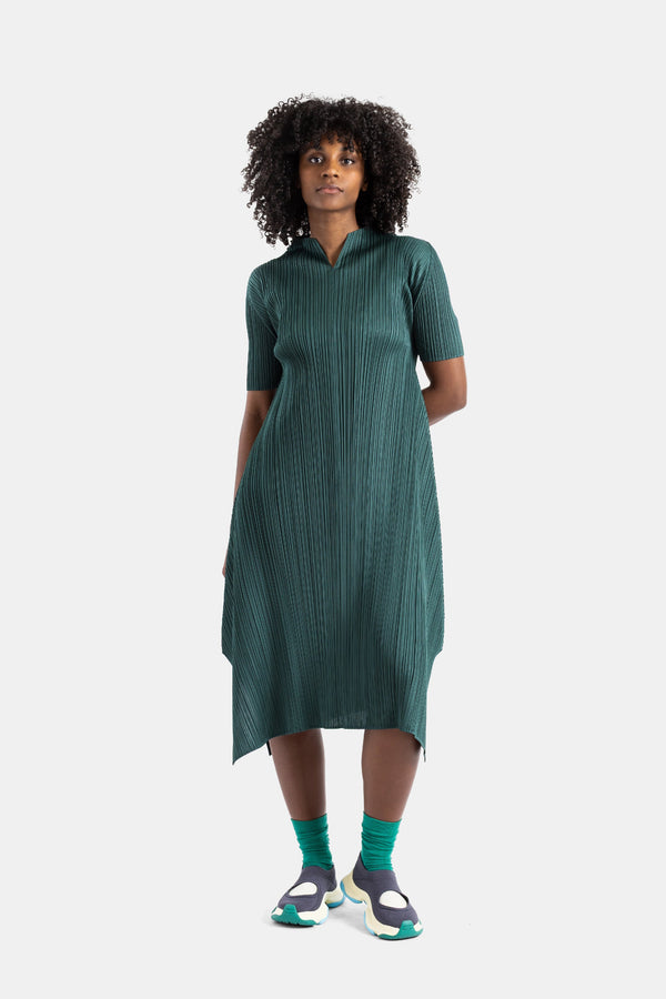 Pleats Please Issey Miyake dress in green