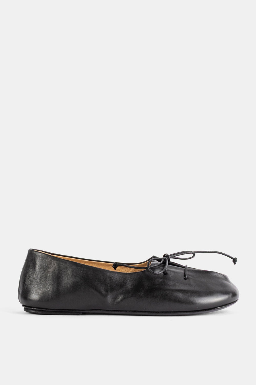 Marsell Lamb nappa leather ballerina flat in black