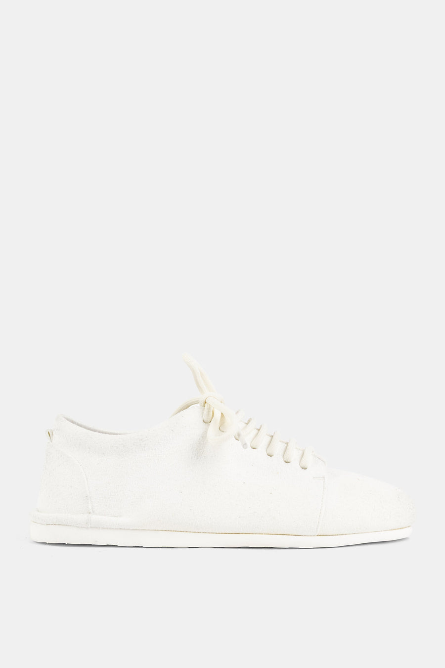 Marsell Long-hair leather flat in white