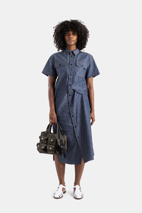 Sacai Denim shirt dress in blue